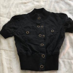 Forever 21 cropped short sleeve utility jacket